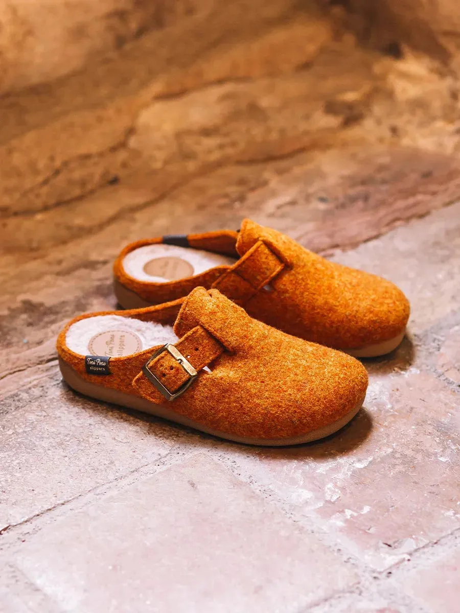 Toni Pons Mima-FP sabot feutre femme boucle orange