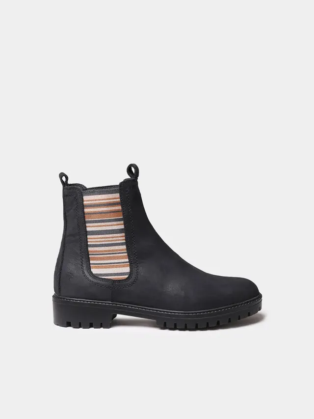 Toni Pons Carla-NR bottines cuir femme élastique rayé