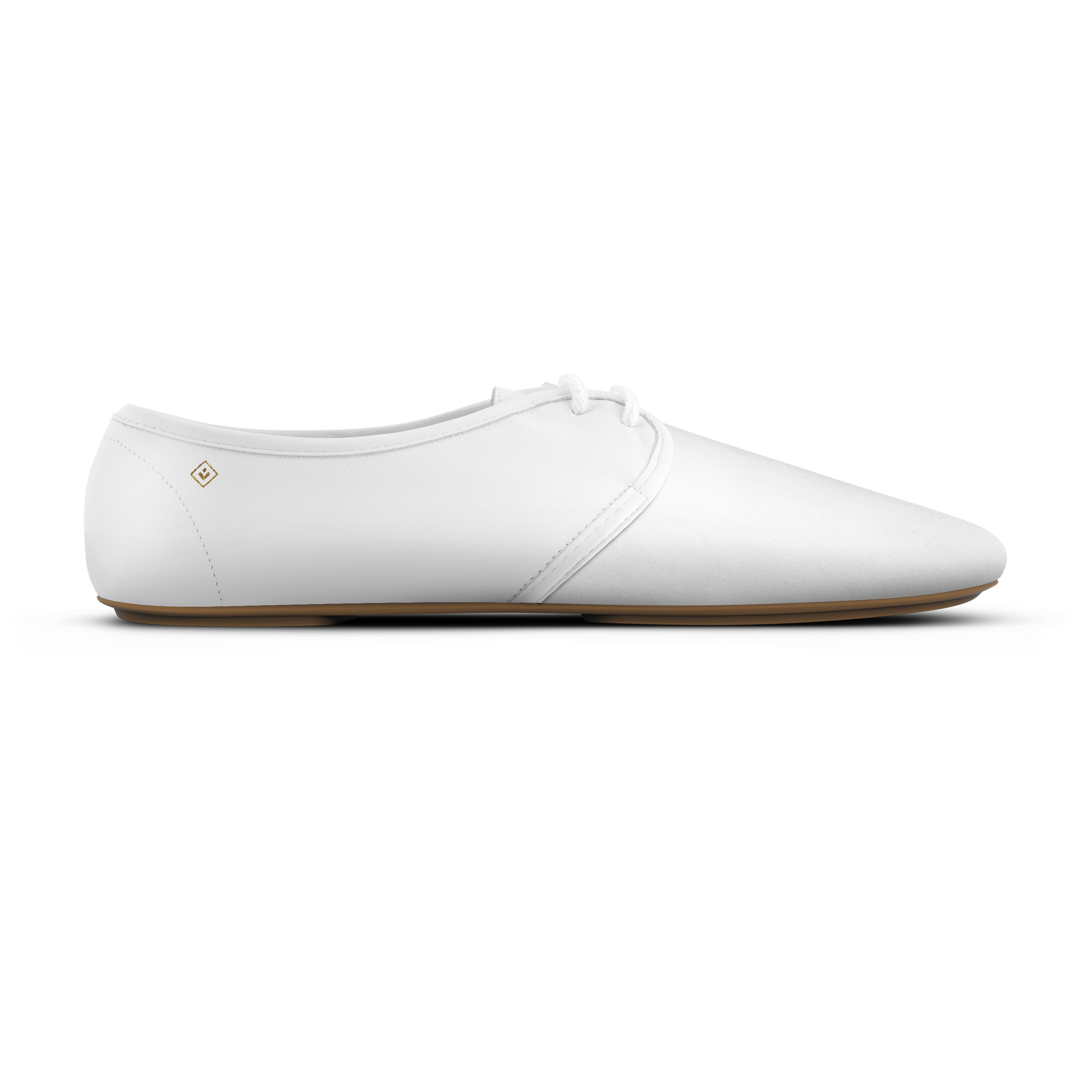 Rivieras Jazz Lacet derbies blanc cuir lisse