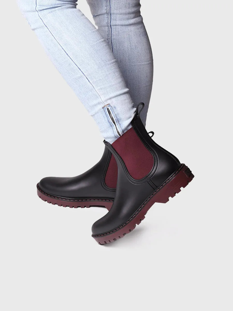 Toni Pons Cavour botte de pluie bordeaux
