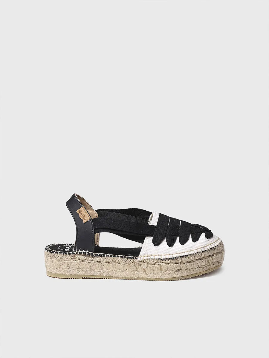Toni Pons Rio-CU espadrilles femme noir croisées