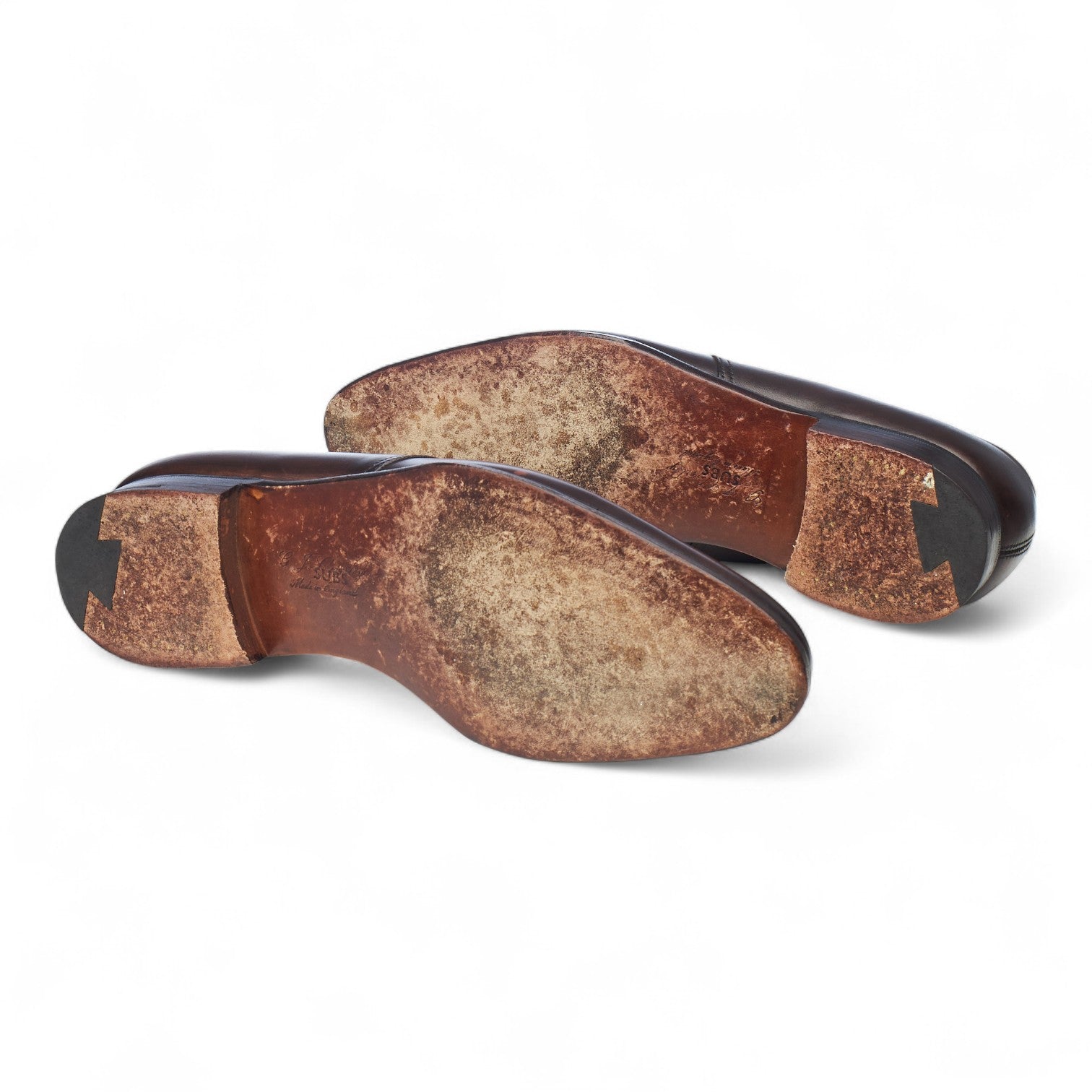George Cleverley derby cuir marron foncé UK 8