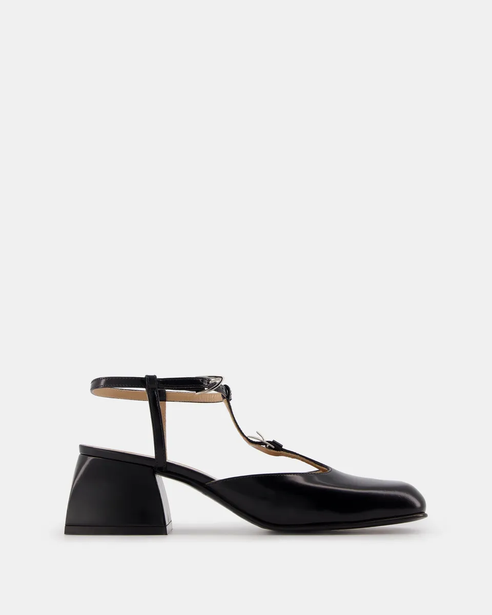 Nodaleto Bulla Blair sandales noir verni talon 5 cm