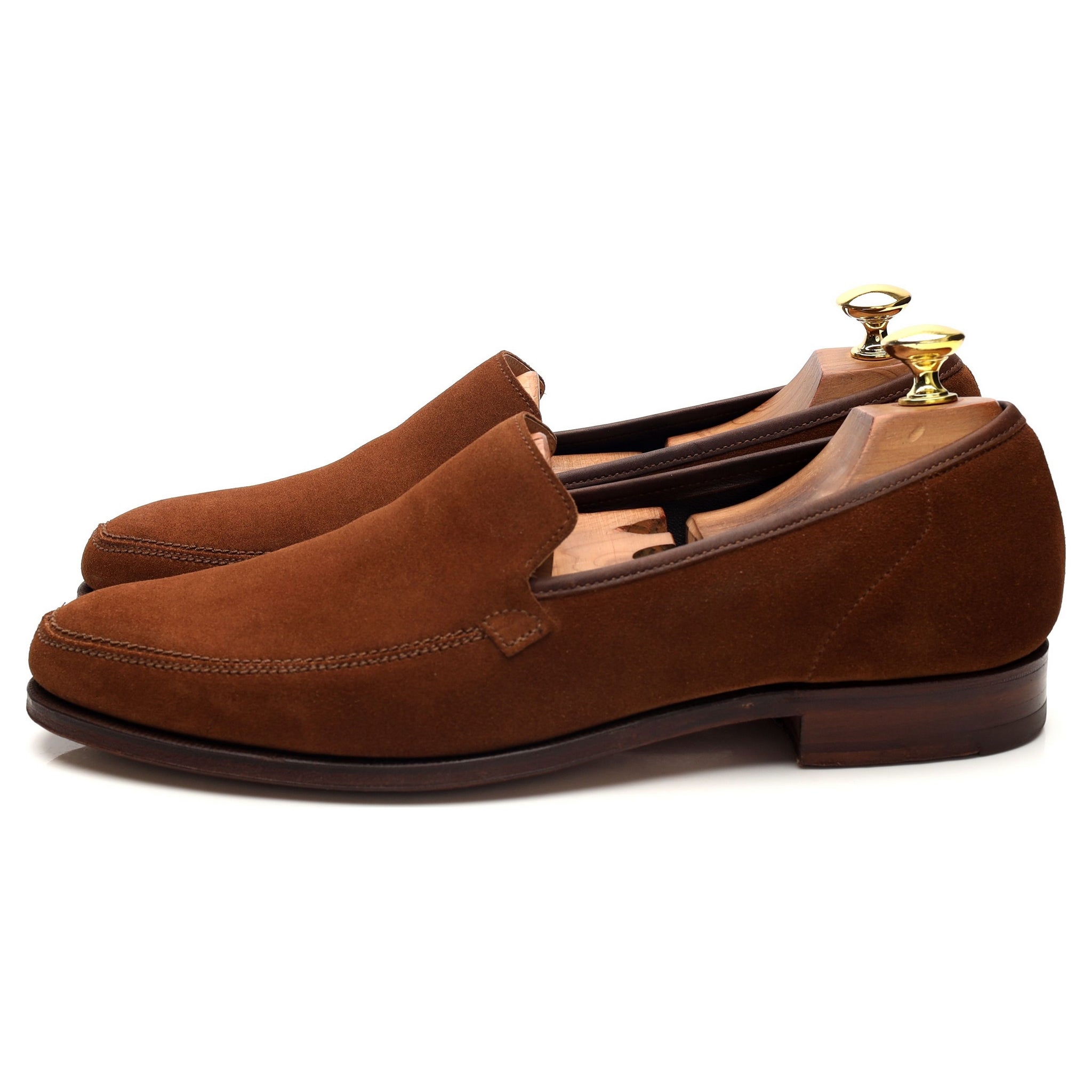 Gieves & Hawkes mocassins daim tabac pointure 8.5