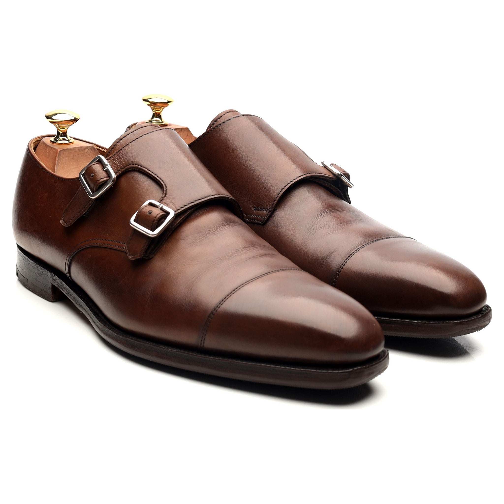 Crockett & Jones Lowndes monk-strap cuir marron UK 9.5