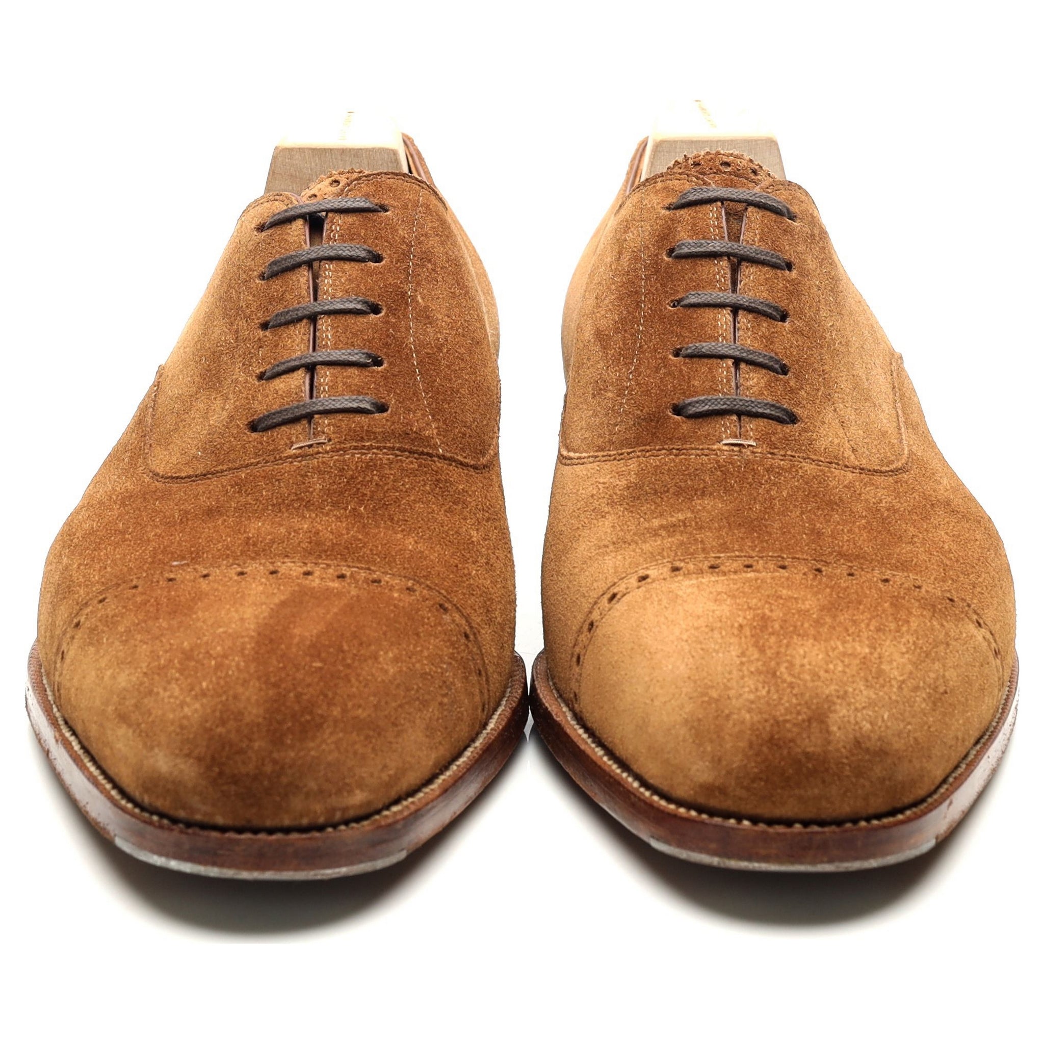 Drake's richelieu demi-brogue daim marron pointure 10 UK
