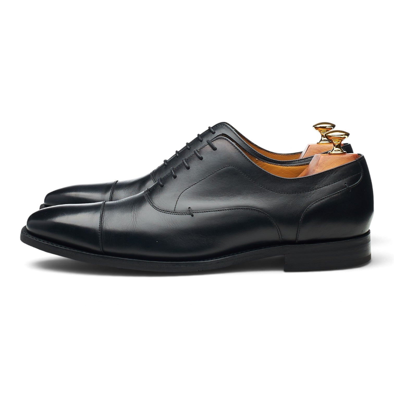 Barker Liam oxford cuir noir bout droit UK 9