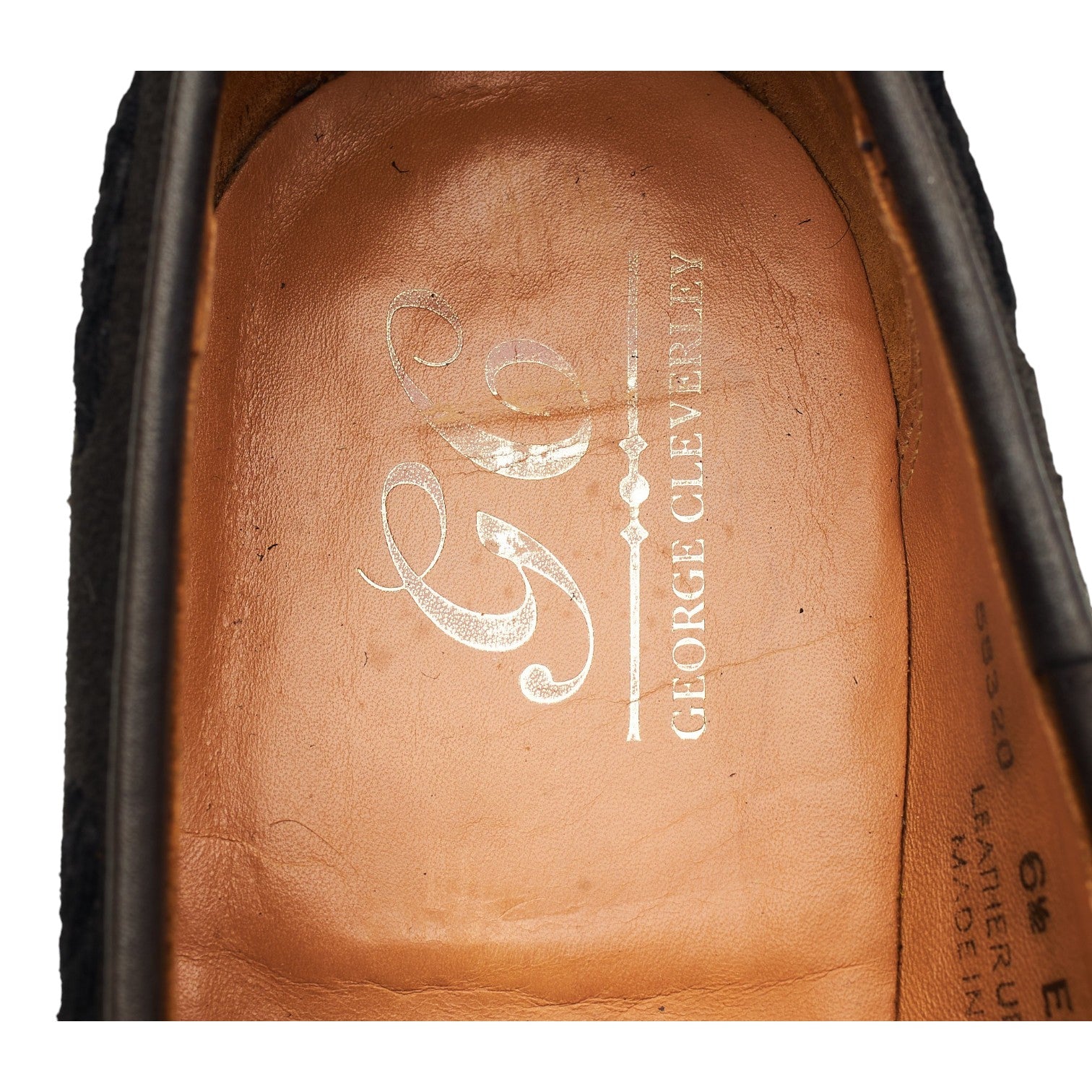 George Cleverley mocassins daim noir glands 6.5 UK