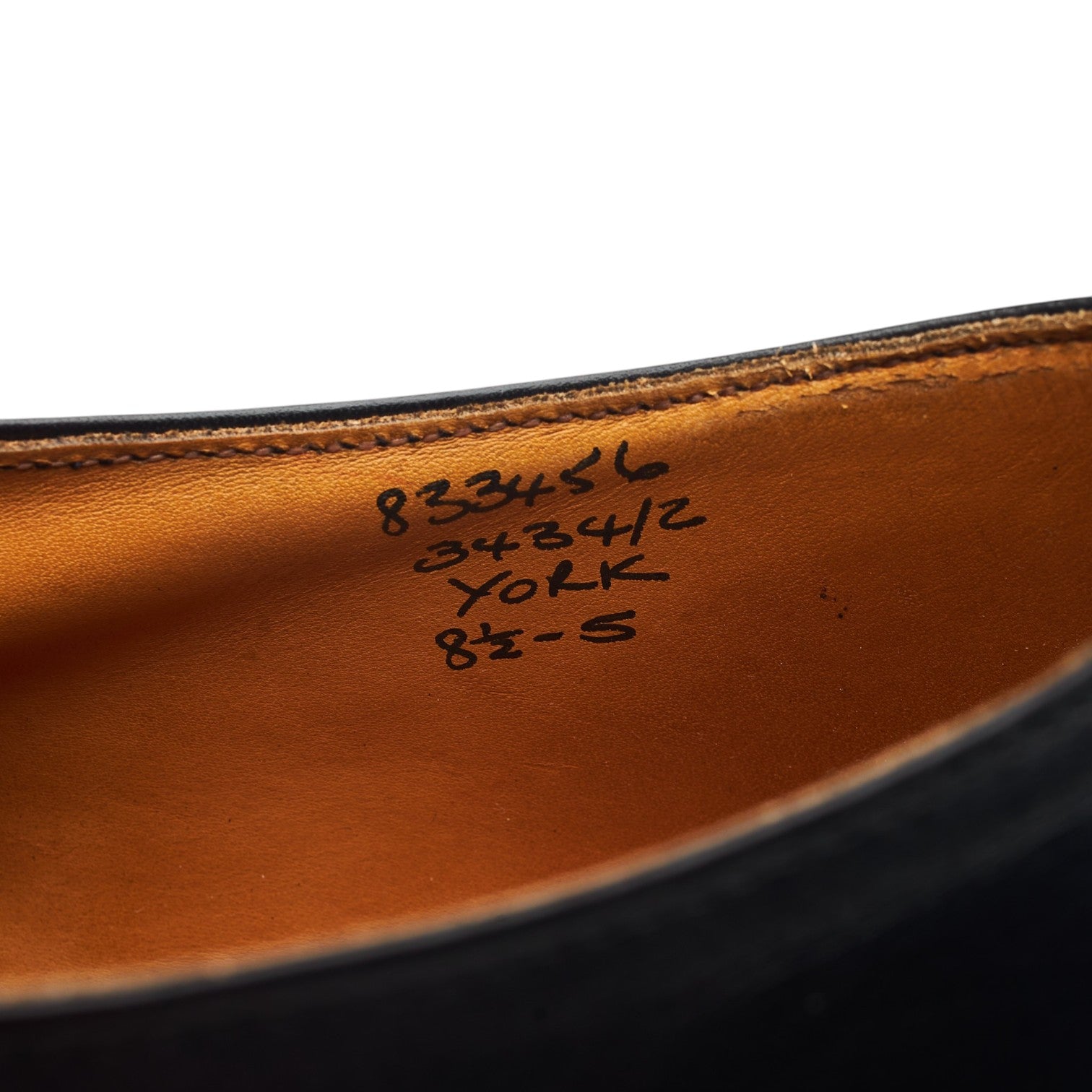 Tricker's York monk cuir noir UK 8,5