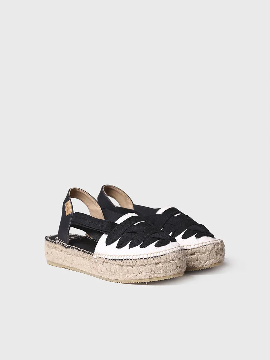 Toni Pons Rio-CU espadrilles femme noir croisées