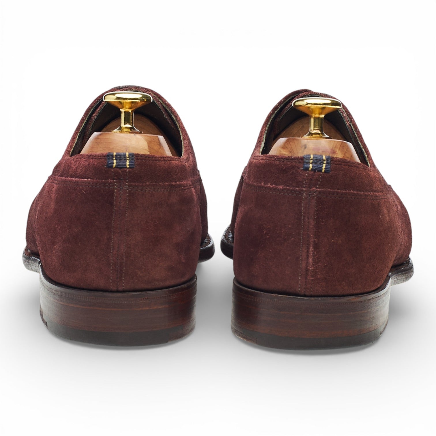 Gieves & Hawkes oxford daim bordeaux UK 8 bout droit