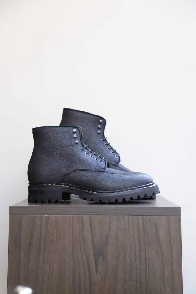 Malfroid Defender Highland boots cuir ciré noir