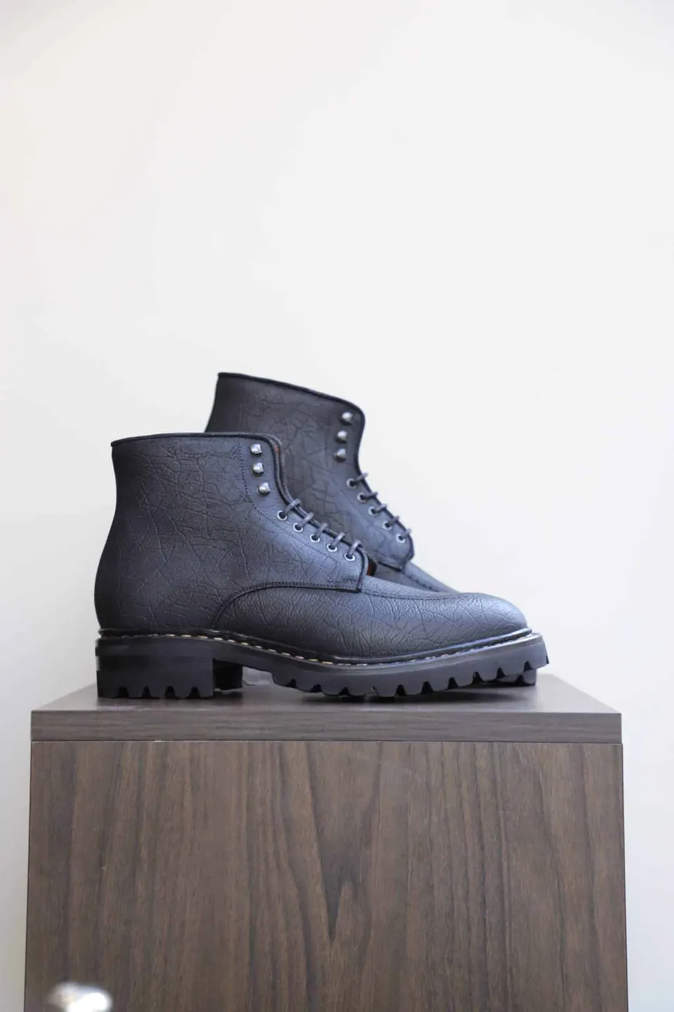 Malfroid Defender Highland boots cuir ciré noir