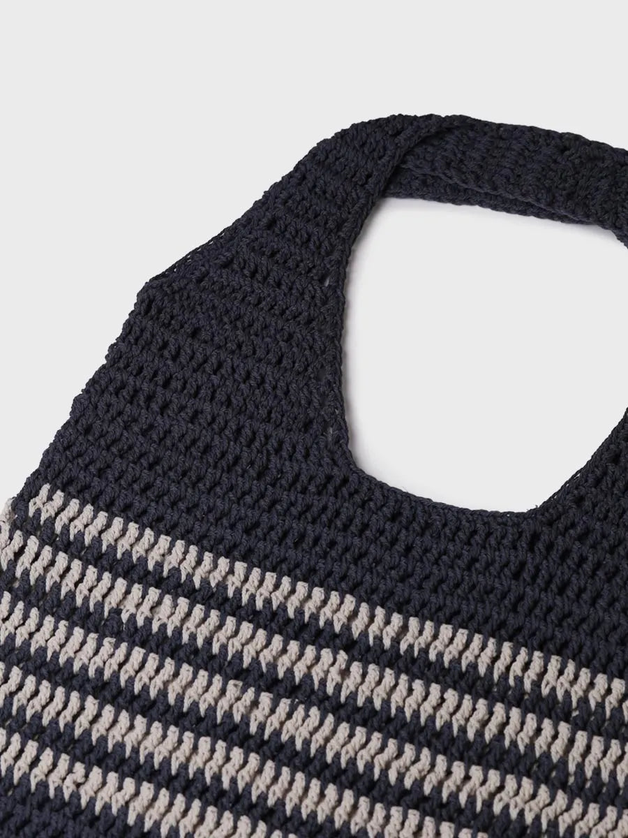 Toni Pons Goia sac crochet vegan marine-écru