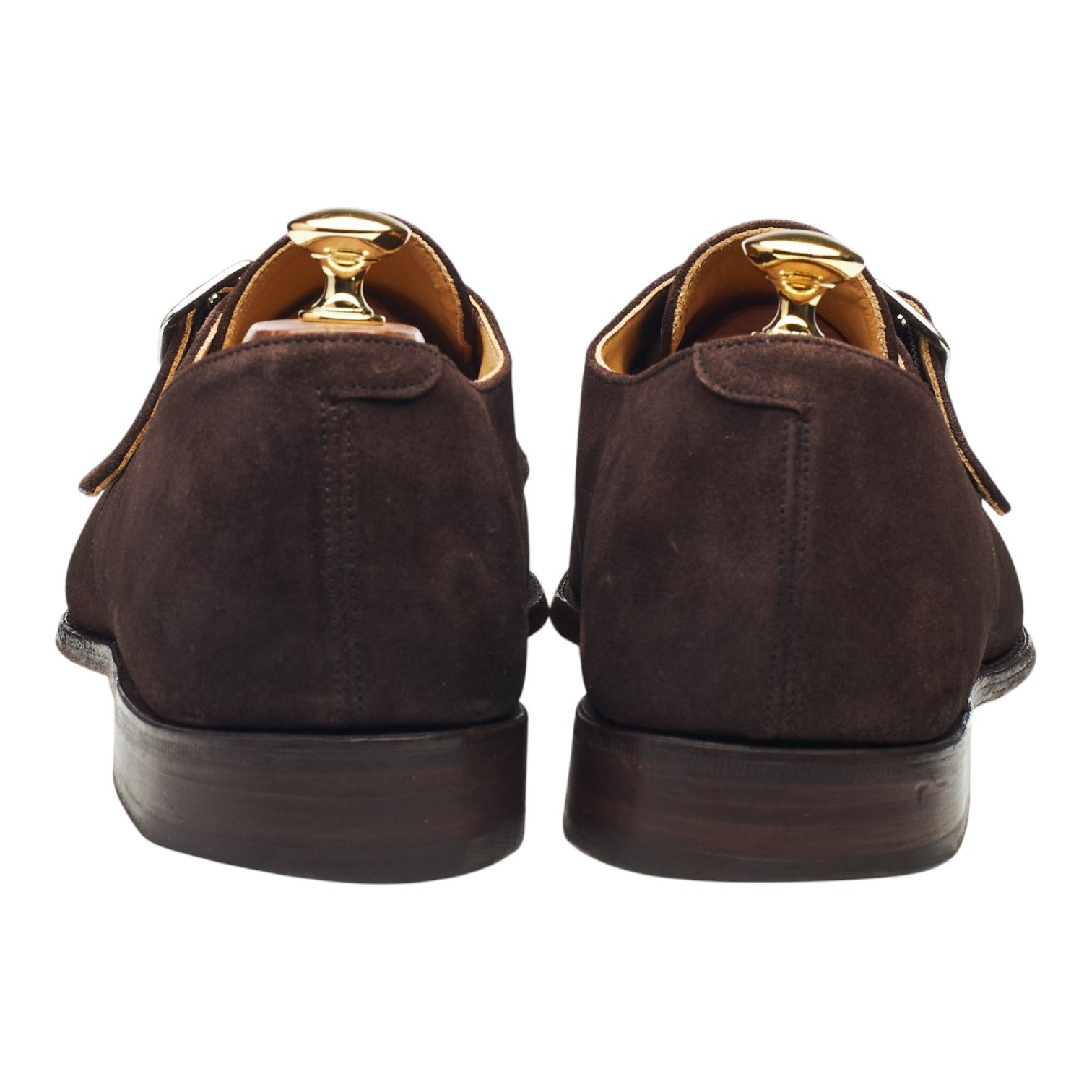 Tricker's Lewiston monks daim marron foncé UK 10 boucle unique