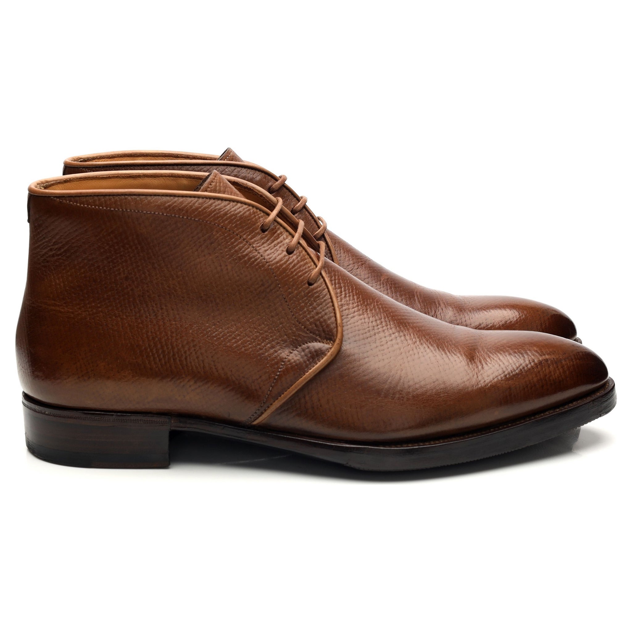 Yeossal Tyersall desert boots cuir grain marron UK 7.5