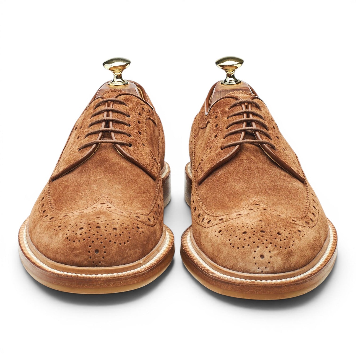Brunello Cucinelli Derby Brogues Daim Marron UK 7