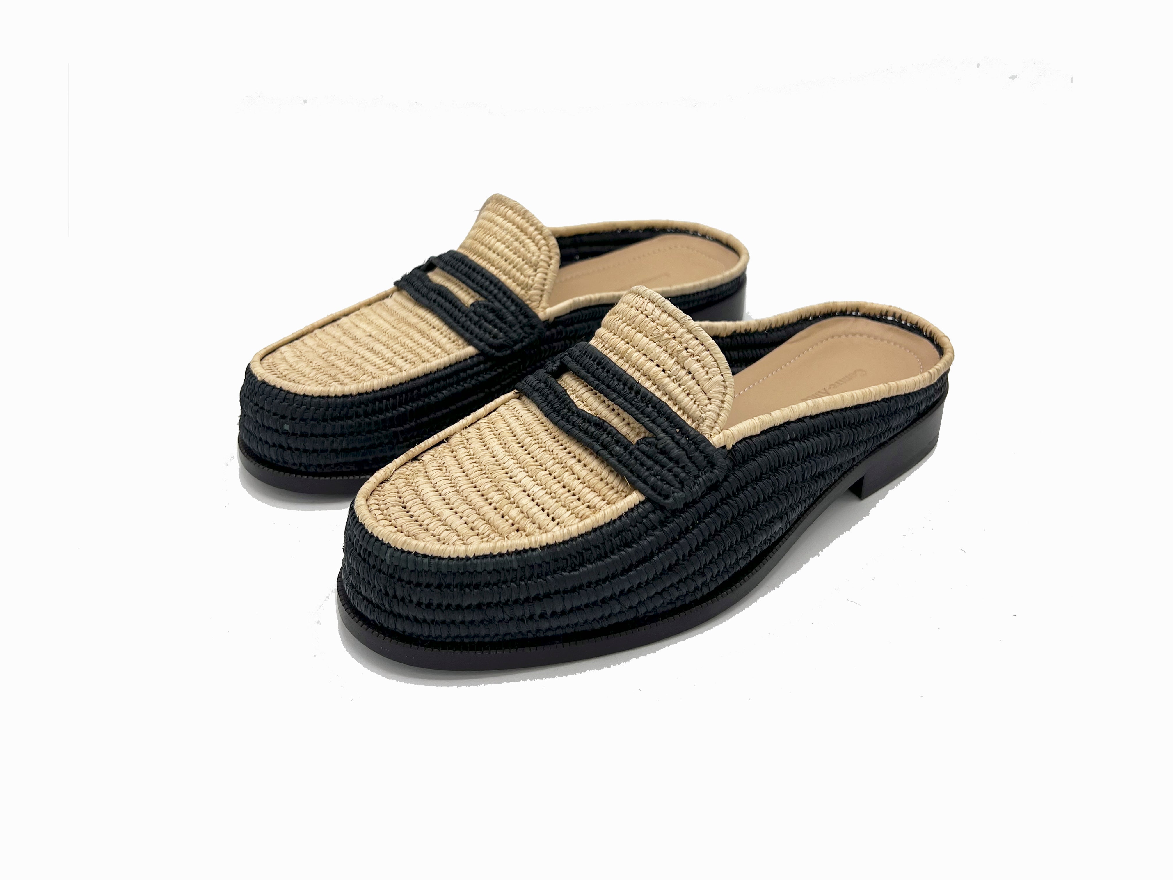 Contre-Allée Maarouf mule femme raphia naturel