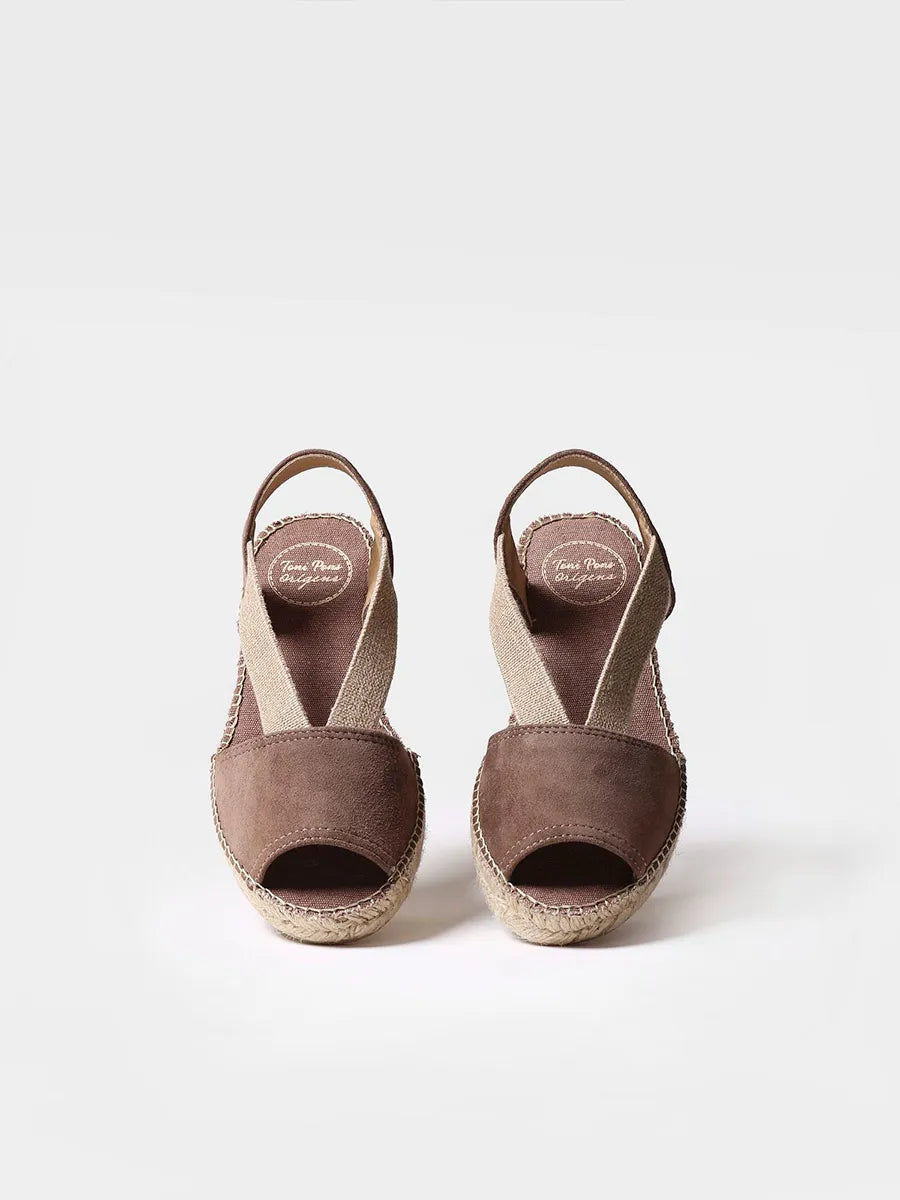 Toni Pons ELLA espadrilles suède taupe 3,5 cm