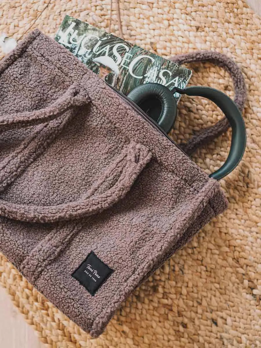 Toni Pons Gwen sac shopper fourrure taupe taille unique