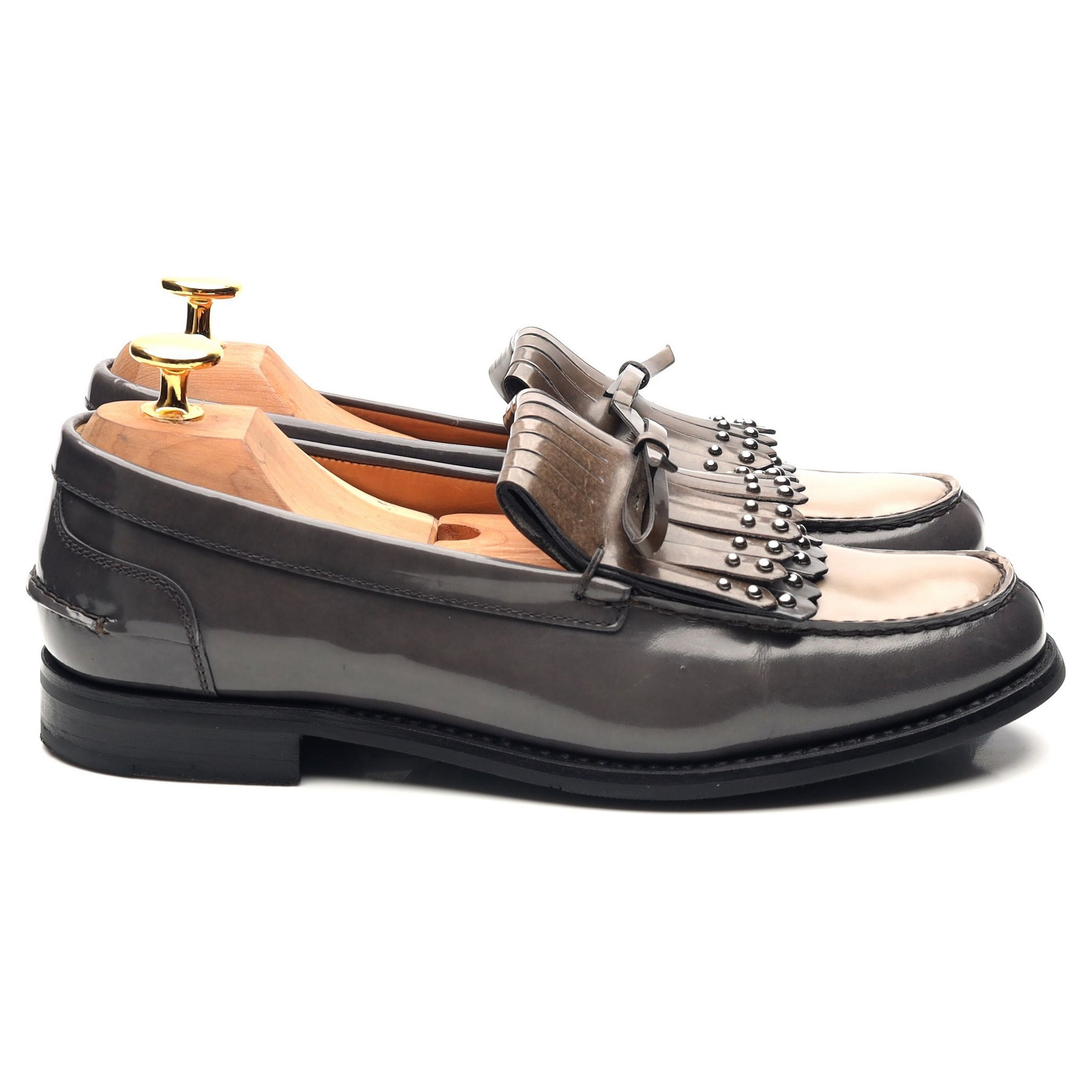 Church's Rachel mocassins cuir gris franges UK 4