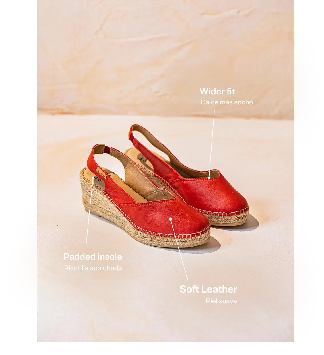 Toni Pons Termal espadrilles cuir compensées pied large