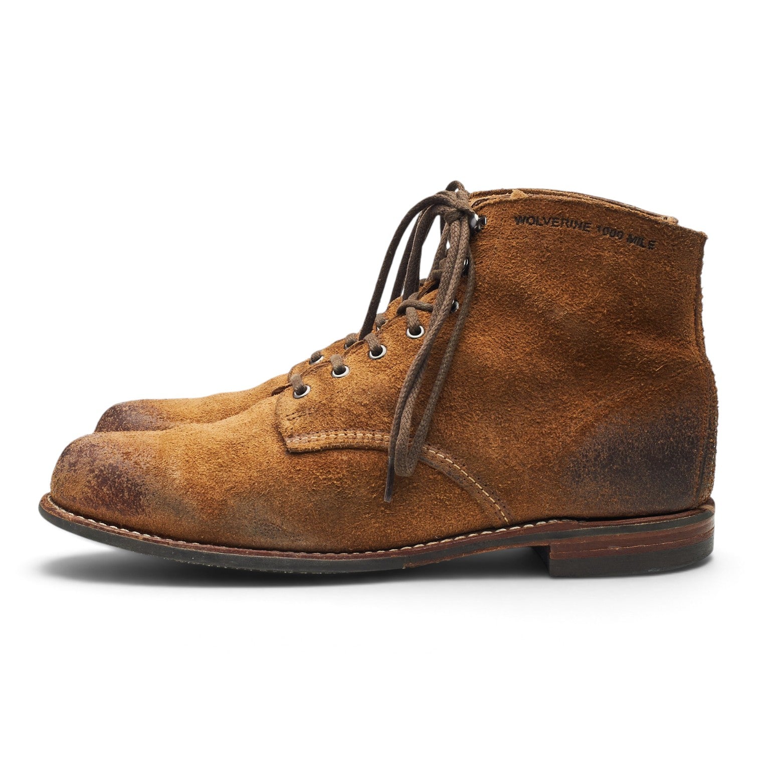 Wolverine 1000 Mile boots cuir suède marron UK 10