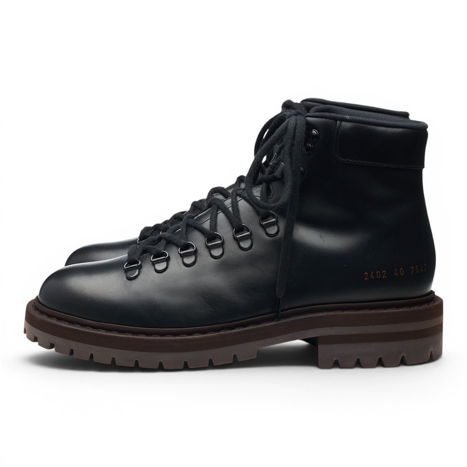 Common Projects boots randonnée noir cuir UK 6