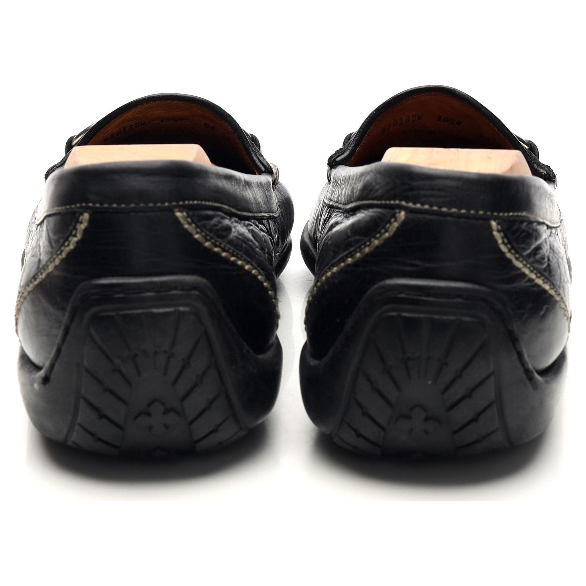 Martin Dingman Saxon mocassins mors cuir noir 9.5