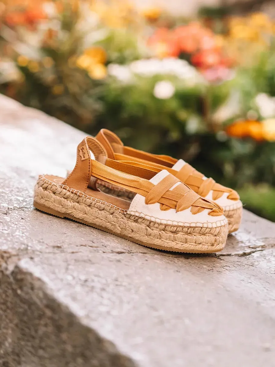 Toni Pons RIO-CU espadrilles ocre à brides croisées