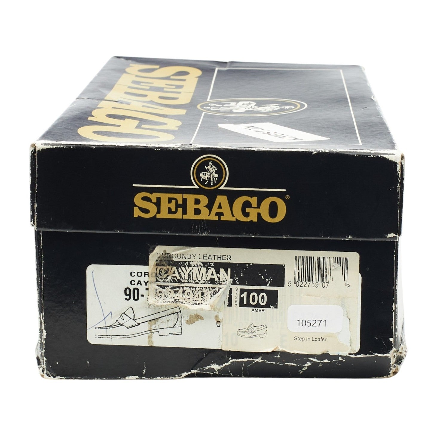 Sebago Cayman mocassins cuir bordeaux UK 10
