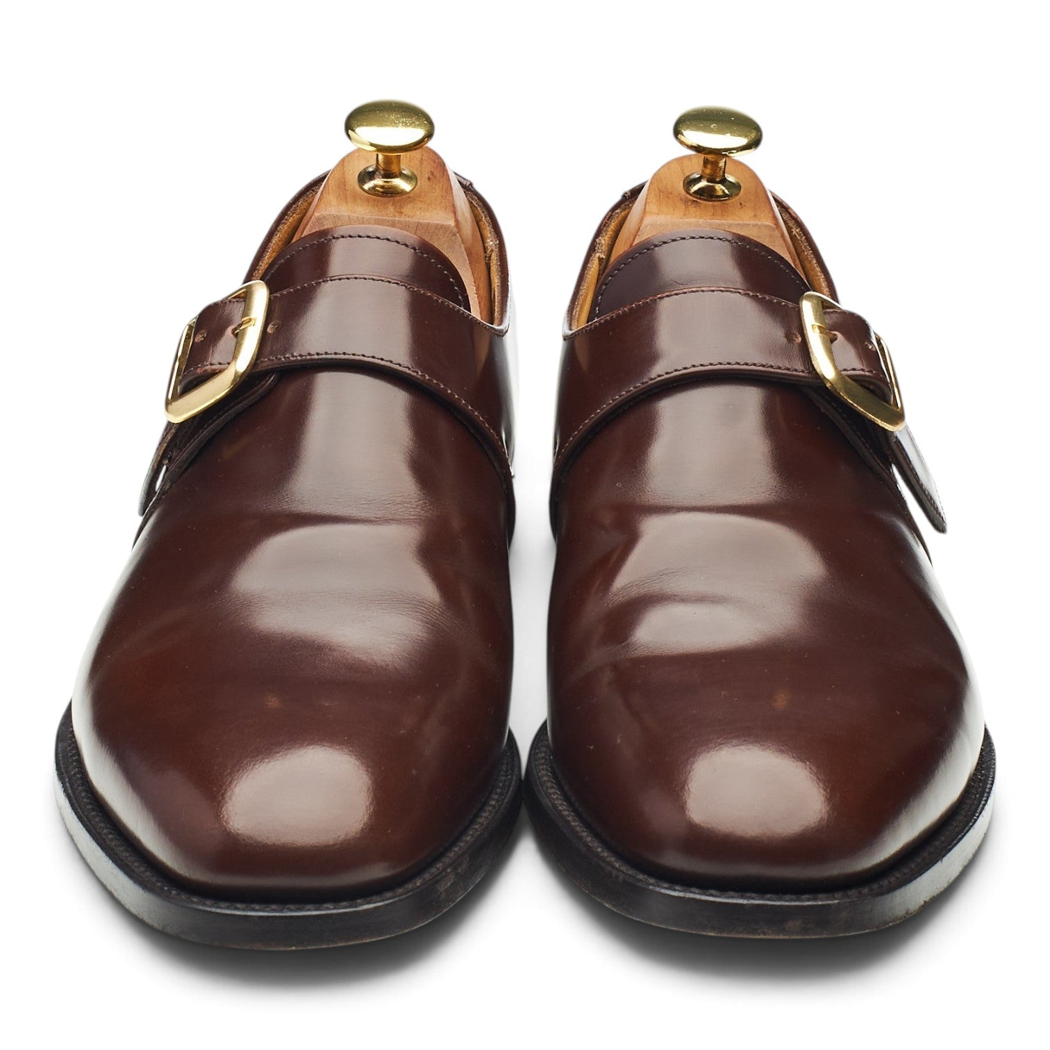 Herring Cardiff Monk Strap Cuir Marron UK 8