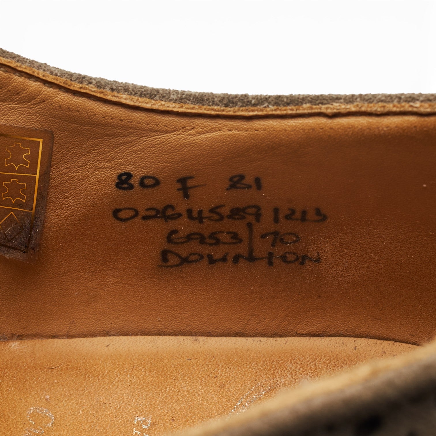 Church's Downton chaussures oxford suède sable UK 8