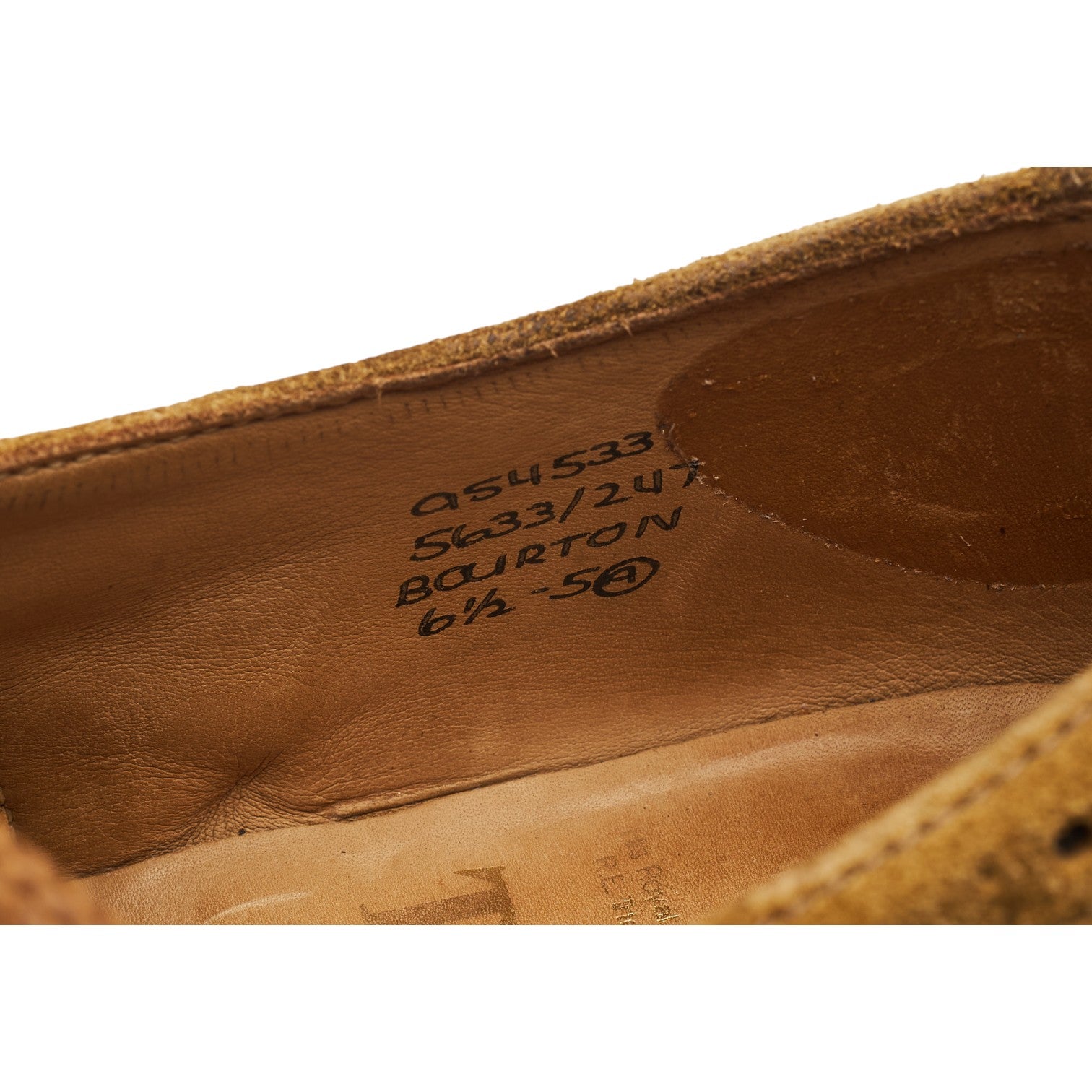 Tricker's Bourton derbies sable pointure UK 6.5 suède