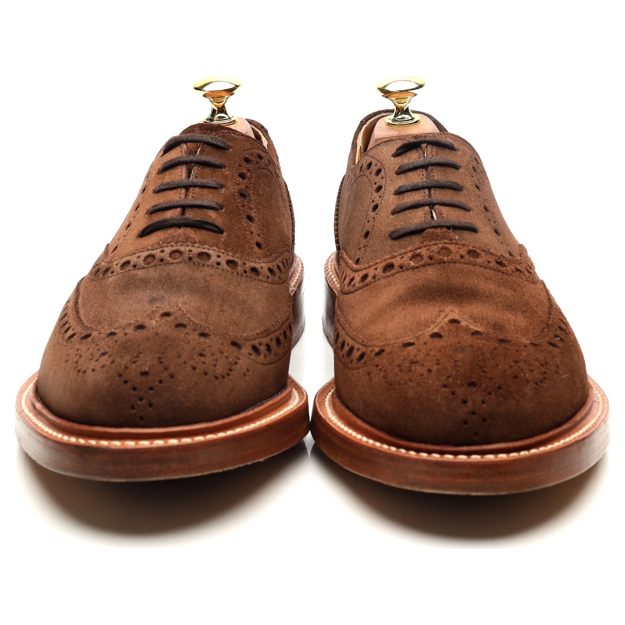 Barker brogue daim marron pointure 8