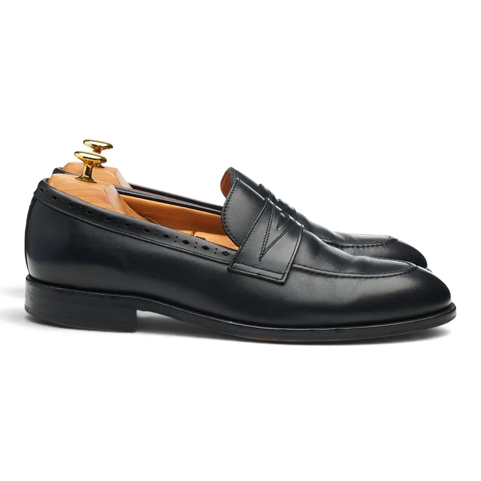 Wildsmith Model 98 mocassin cuir noir UK 8