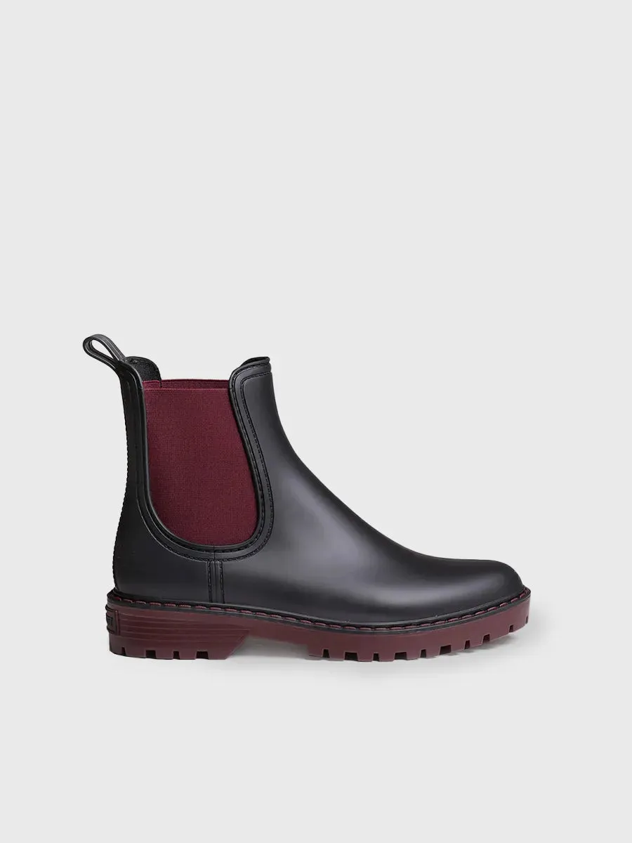 Toni Pons Cavour botte de pluie bordeaux