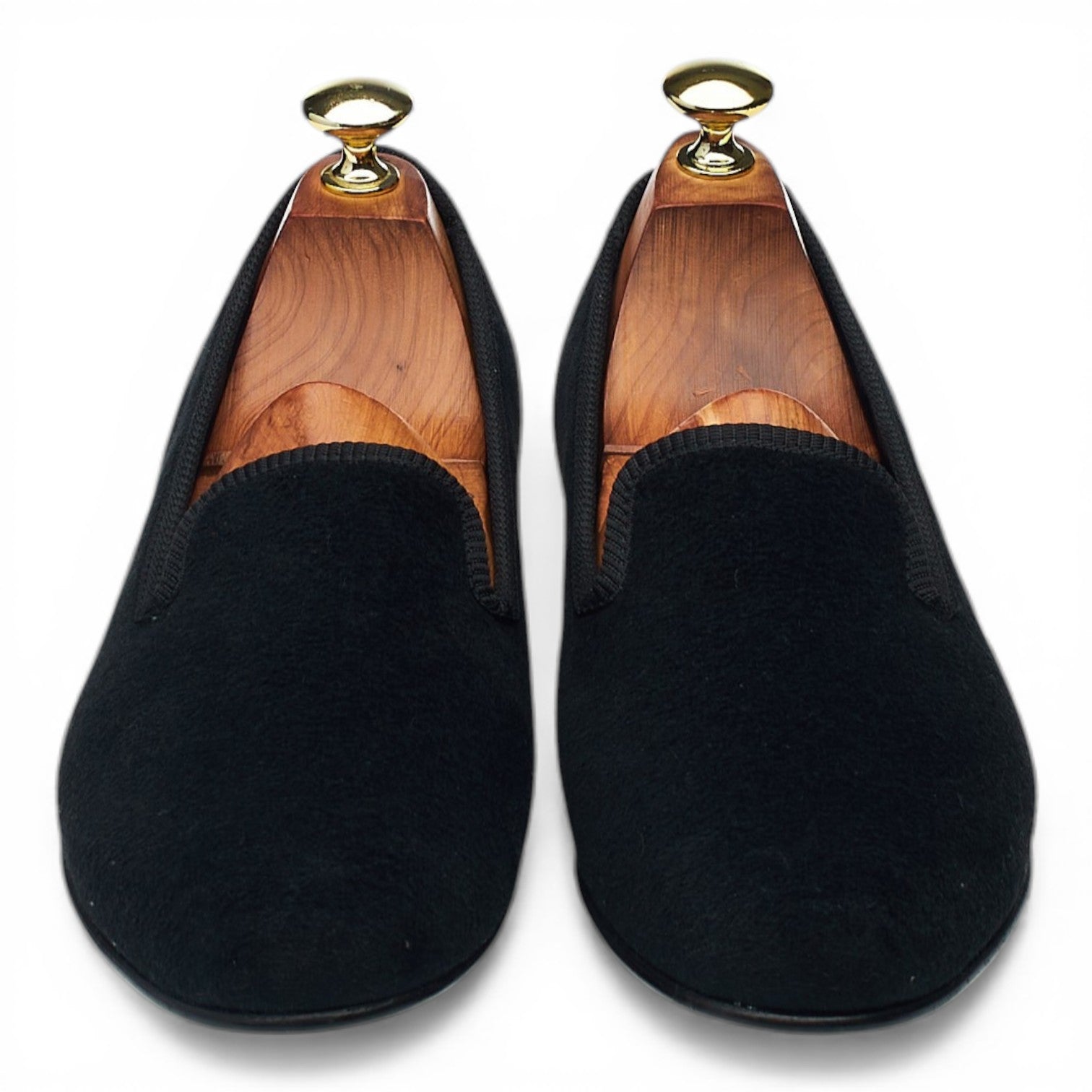 Margaret Howell Victoria pantoufles velours noir UK 7 cuir