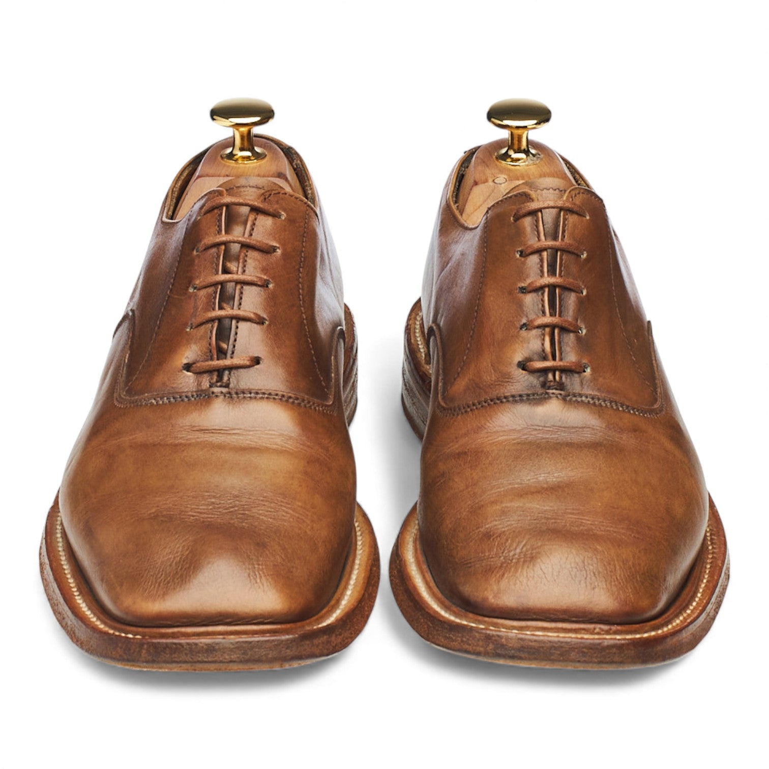 Margaret Howell Vintage oxford cuir marron UK 6
