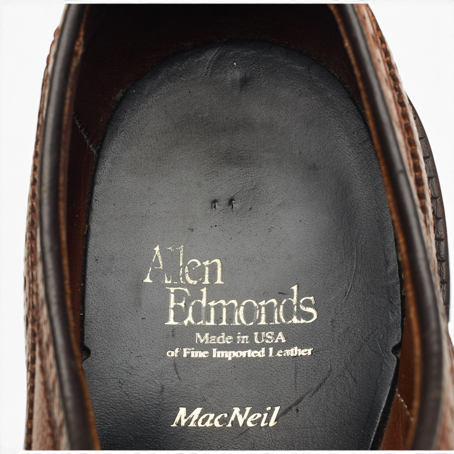 Allen Edmonds MacNeil derbies cuir marron grainé UK 8