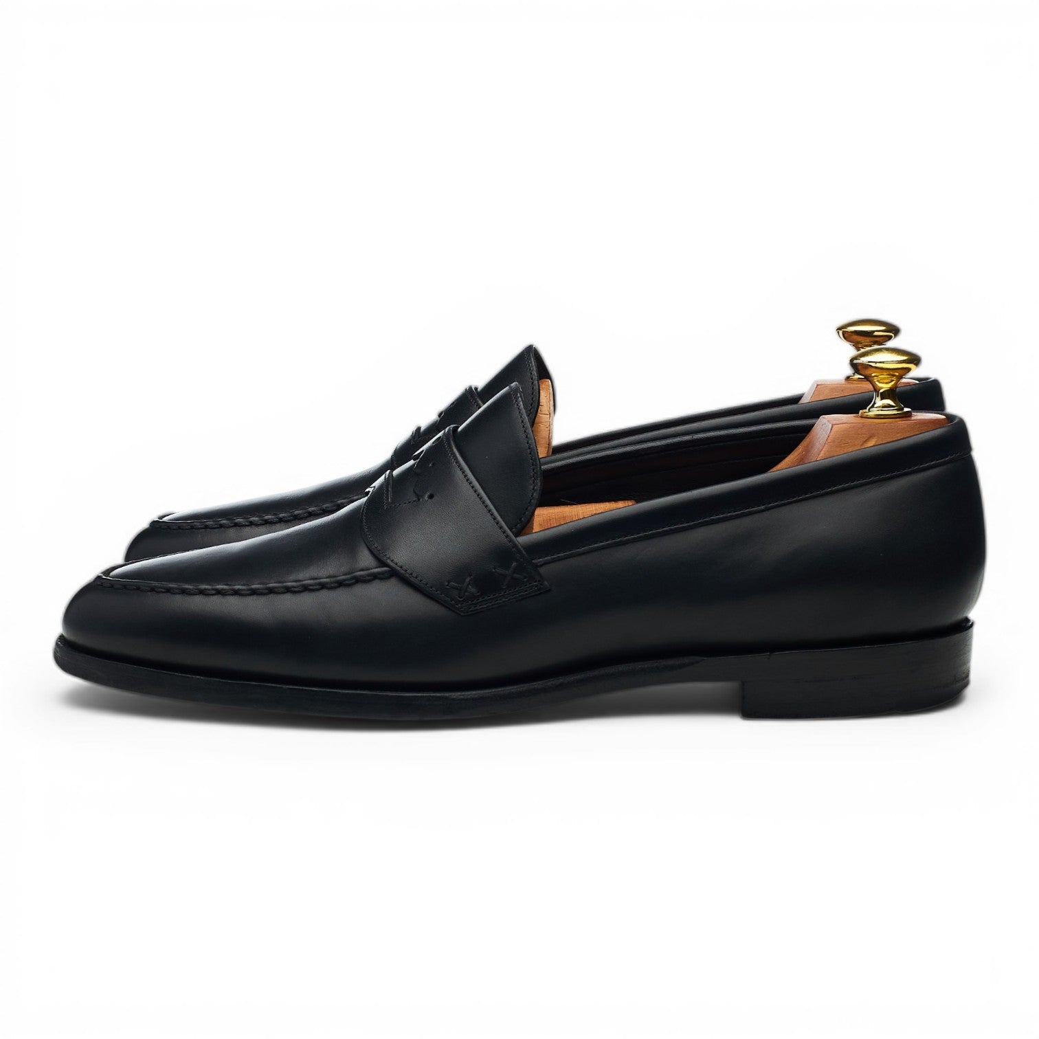 Barker Black Crown mocassins homme cuir noir UK 8.5