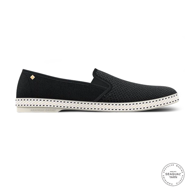 Rivieras Classic Toile Filet Noir espadrilles coton noir