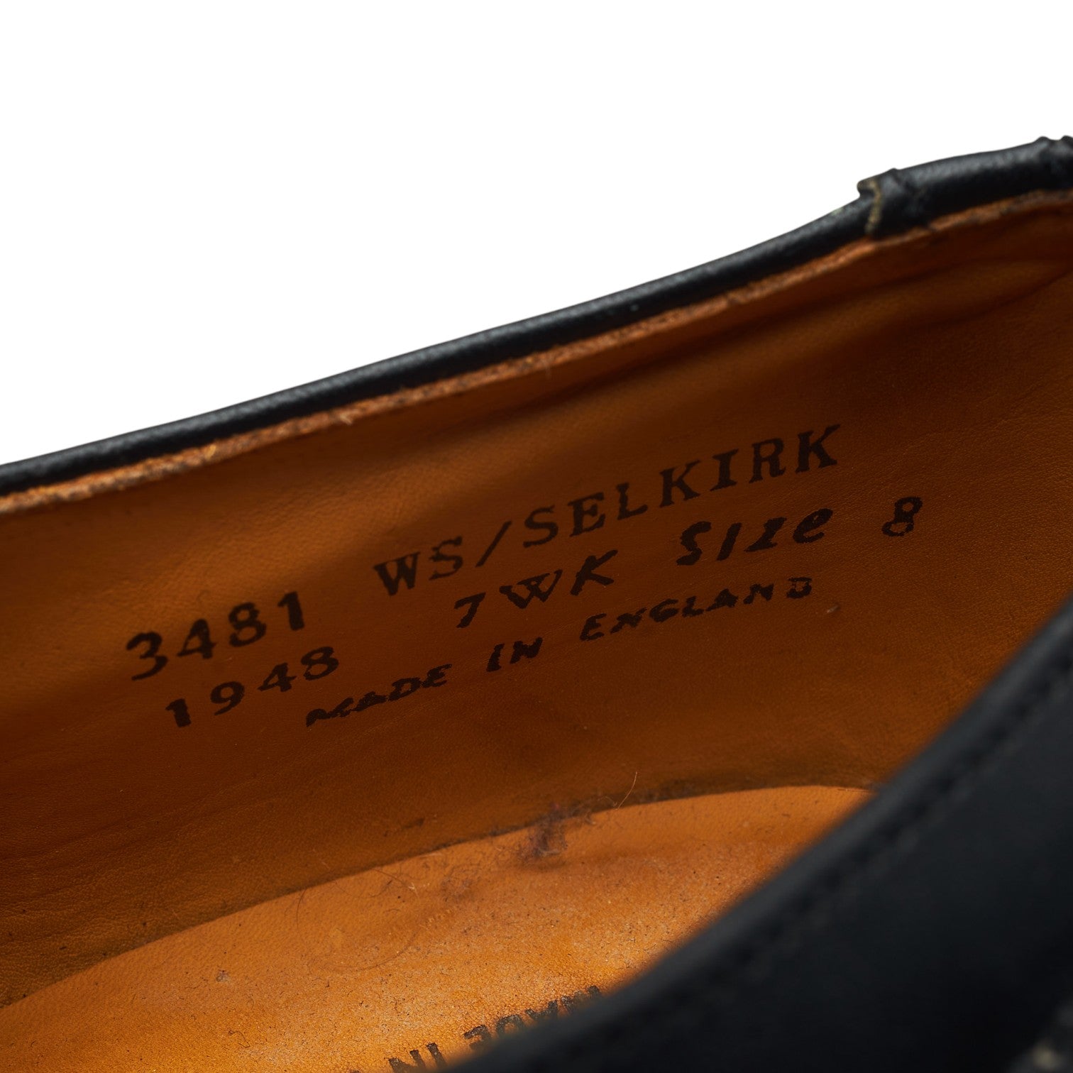 Alfred Sargent Selkirk derbys cuir noir pointure UK 8