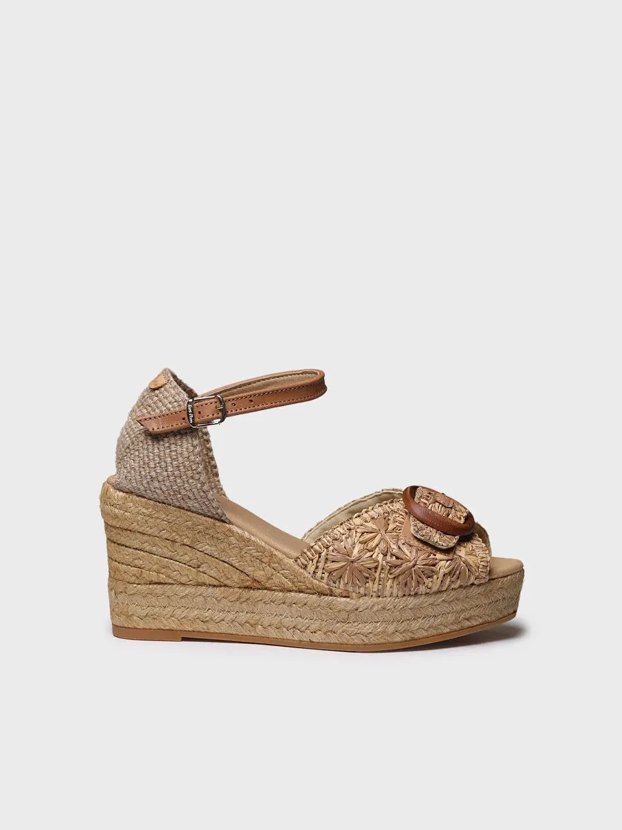 Toni Pons LIA-RF espadrille compensée raphia bicolore