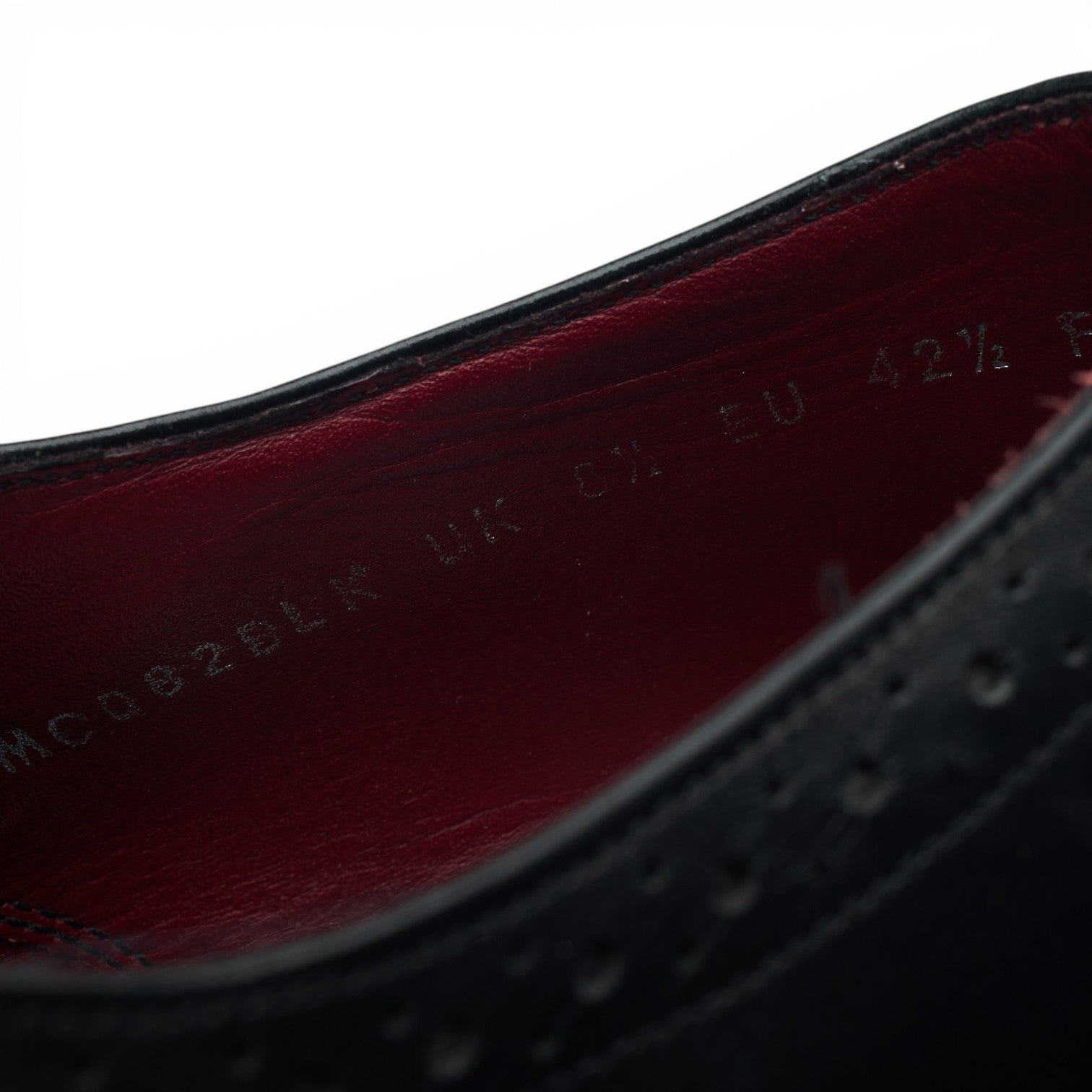 Barker derby brogue cuir noir UK 8.5