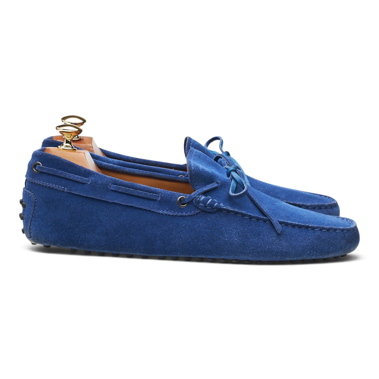 Tod's Gommino mocassins driving daim bleu UK 8