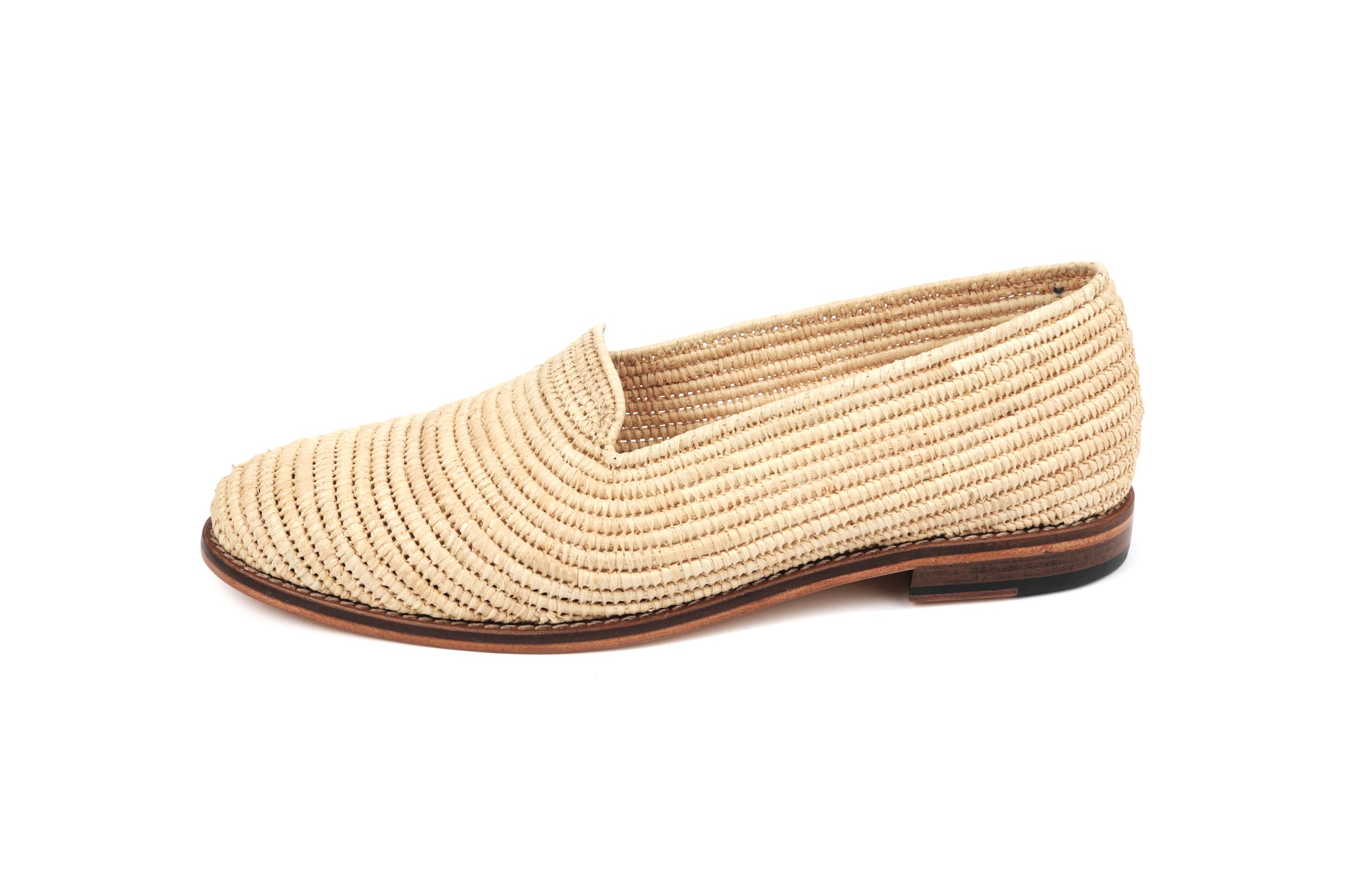 Contre-Allée Binlemdoun mocassin raphia naturel