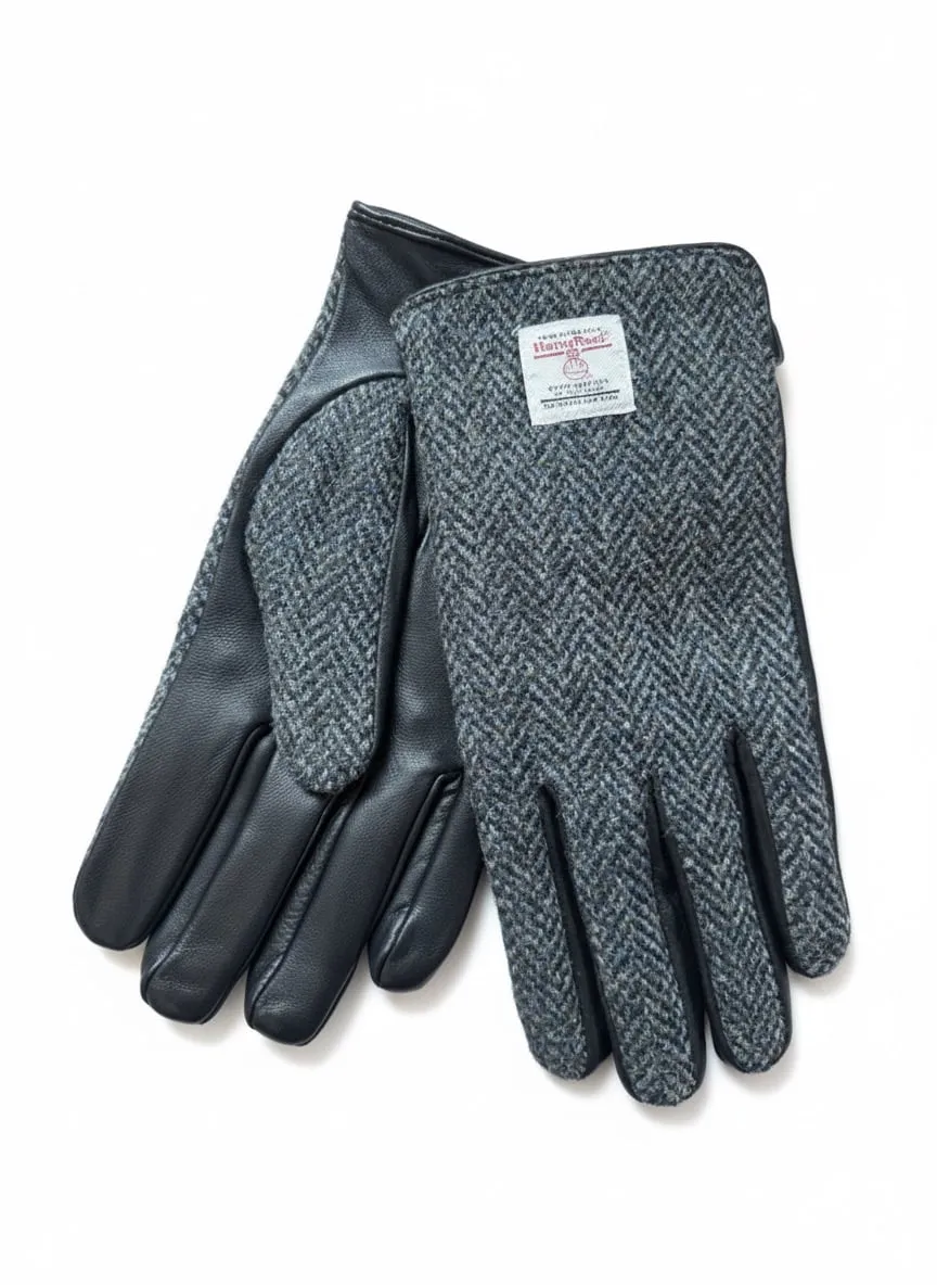 Malfroid Harris Tweed gants cuir veau laine Écosse