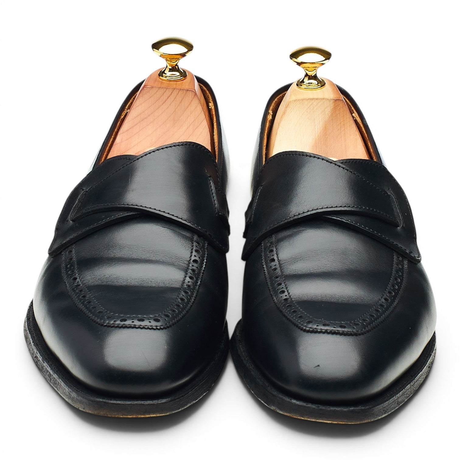 George Cleverley Matthew mocassins cuir noir UK 7
