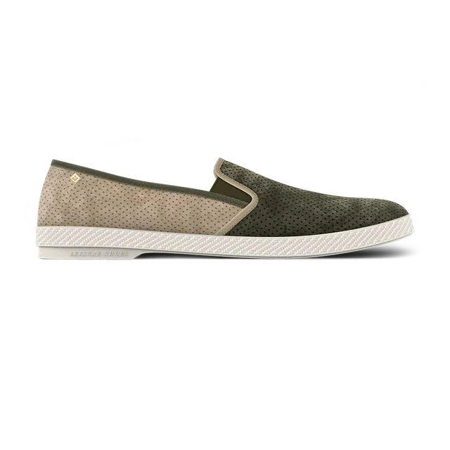 Rivieras Classic Daim Match espadrilles kaki